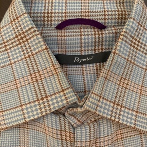 Men's long sleeves woven yarn dyed check long sleeves shirt - Picture 2 of 7